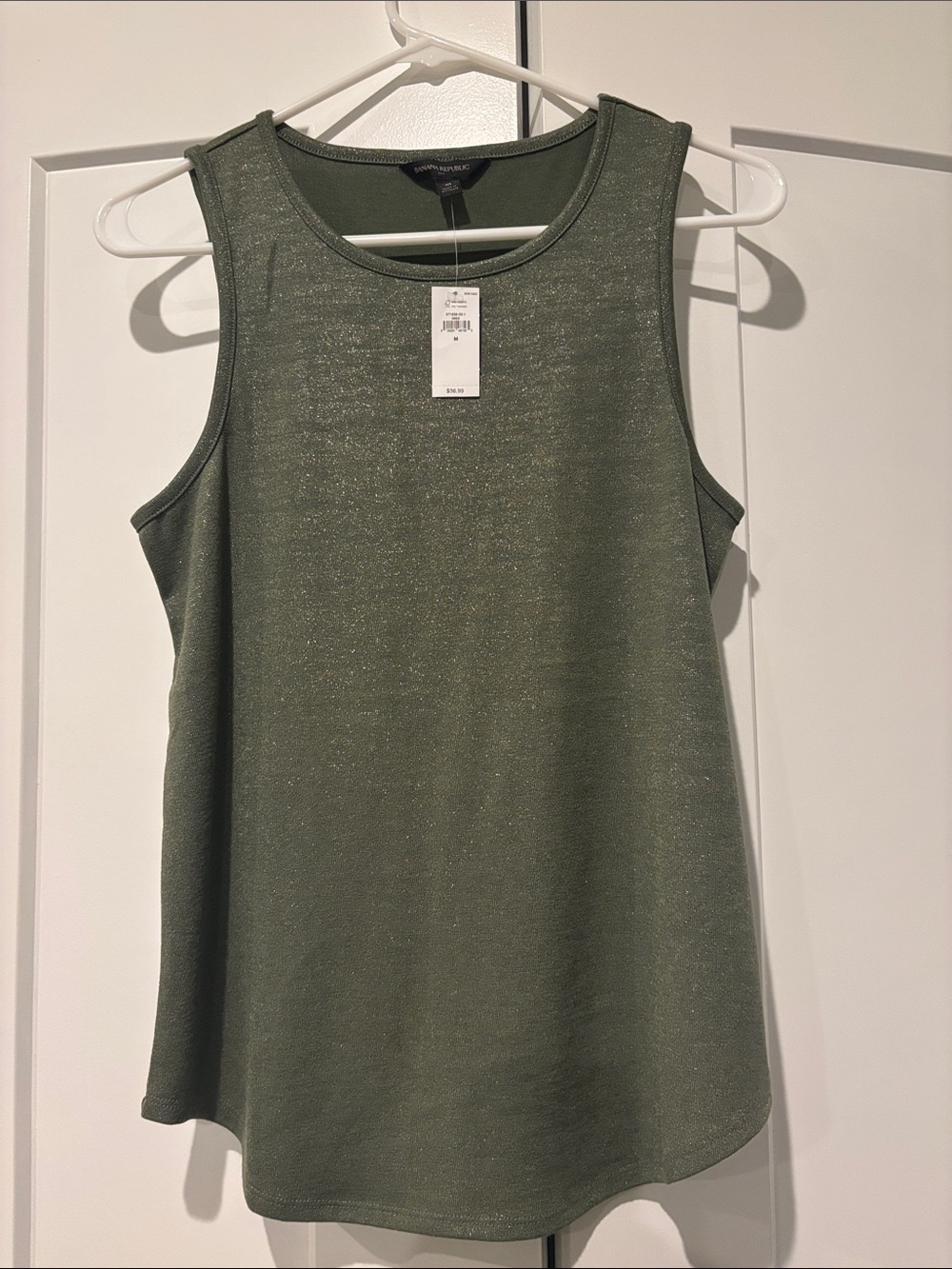 Banana Republic Olive Green Metallic Tank Top